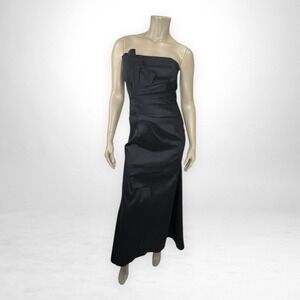 JESSICA‎ McCLINTOCK Strapless Black Gown 6